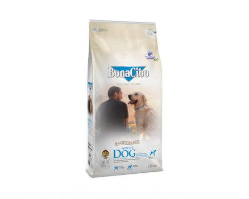 BonaCibo Hypoallergenic Adult Dog Chicken with Anchovy & Rice, 15 кг