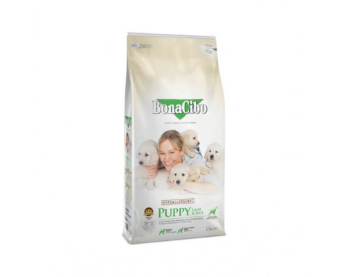 BonaCibo Hypoallergenic Puppy Lamb&Rice, с ягнёнком и рисом для щенков, 15 кг