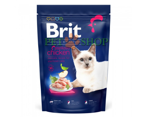 Brit Premium by Nature Cat Sterilized с курицей 1.5 кг
