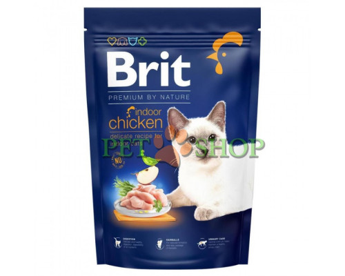 Brit Premium by Nature Cat Indoor 1.5 kg с курицей