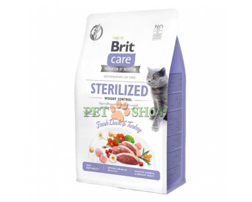 Brit Care Cat Grain-Free Sterilized and weight control 2 kg