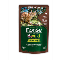 MONGE CAT BWILD POUCH Large Breed Buffalo/Vegetables 85gr