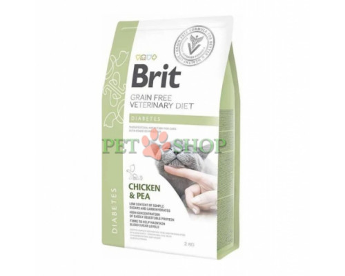 Brit Diabetes 2 kg для кошек
