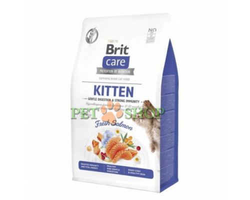 Brit Care Cat Grain-Free Kitten для котят с лососем 7 кг