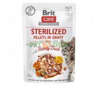 Brit Care Cat Sterilized 85 gr с уткой в соусе