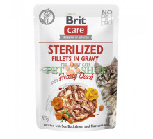 Brit Care Cat Sterilized 85 gr с уткой в соусе