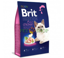 Brit Premium By Nature Cat с курицей 8 кг