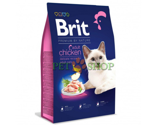 Brit Premium By Nature Cat с курицей 8 кг