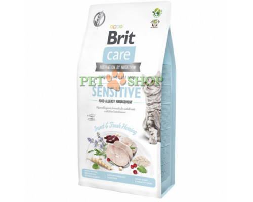 Brit Care Cat Grain-Free Insect, Herring Sensitive 7 kg