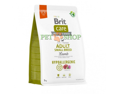 Brit Care Adult Small Breed Lamb, Rice 3 kg