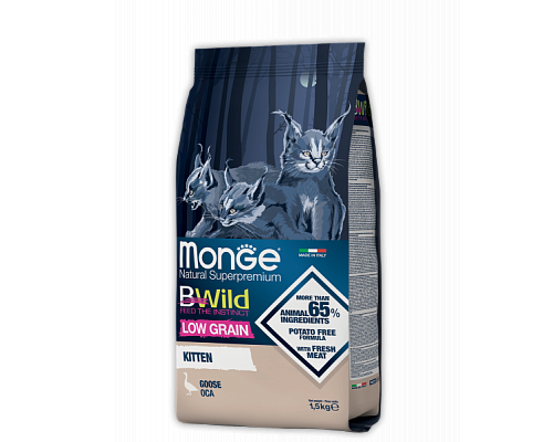 MONGE DRY CAT BWILD LG KITTEN Goose 1,5kg
