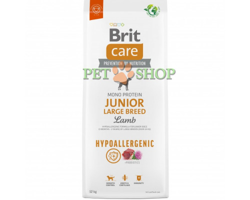 Brit Care Hypoallergenic Junior Large Breed Lamb 12 kg