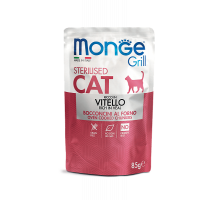 MONGE CAT GRILL POUCH STERILISED VEAL 85gr.