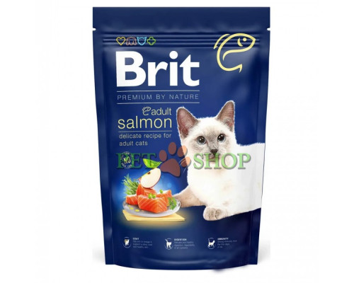 Brit Premium by Nature Cat Adult с лососем 1.5 кг