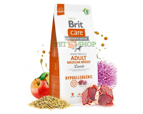 Brit Care Dog Hypoallergenic Adult Medium 12 kg С ягненком