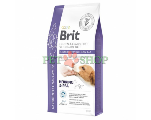 Brit GF Veterinary Diet Dog Gastrointestinal Low Fat 12 kg для собак