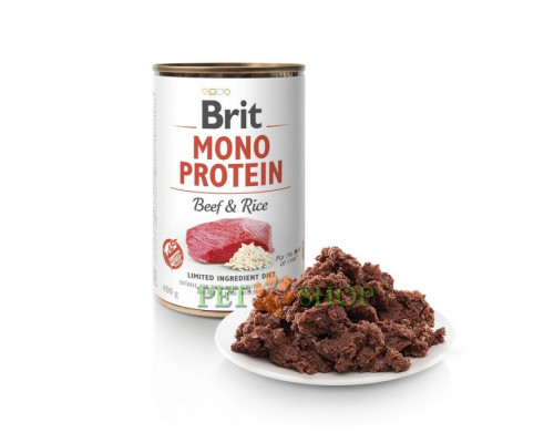 Brit Mono Protein Beef, rice 400 gr