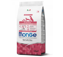MONGE DRY DOG ALL BREED PUPPY Beef/Rice 2,5kg