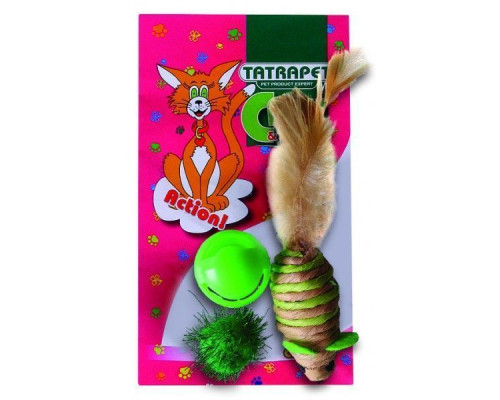 Набор игрушек для кошек 3,5-6,3 см/3 шт.