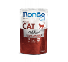 MONGE CAT GRILL POUCH ADULT LAMB 85gr.