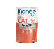 MONGE CAT GRILL POUCH KITTEN SALMONE 85gr.