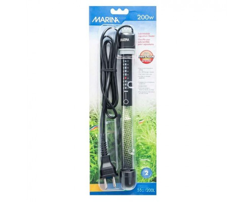Hagen Marina Submersible Aquarium Heater 200W – погружной нагреватель для аквариума до 200 л