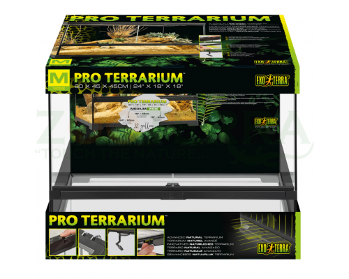 Exo Terra Pro Terrarium Medium Wide Стеклянный террариум 60×45×45 см