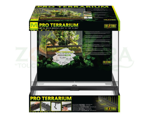 Exo Terra Pro Terrarium Medium Tall Стеклянный террариум 60×45×60 см