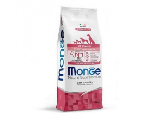MONGE DRY DOG ALL BREED PUPPY Beef/Rice 12kg