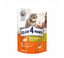 Club 4 Paws корм для взрослых кошек — кролик в желе