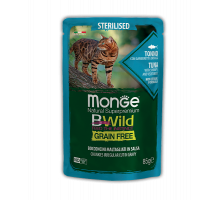 MONGE CAT BWILD POUCH Sterilised Tuna/Vegetables 85gr